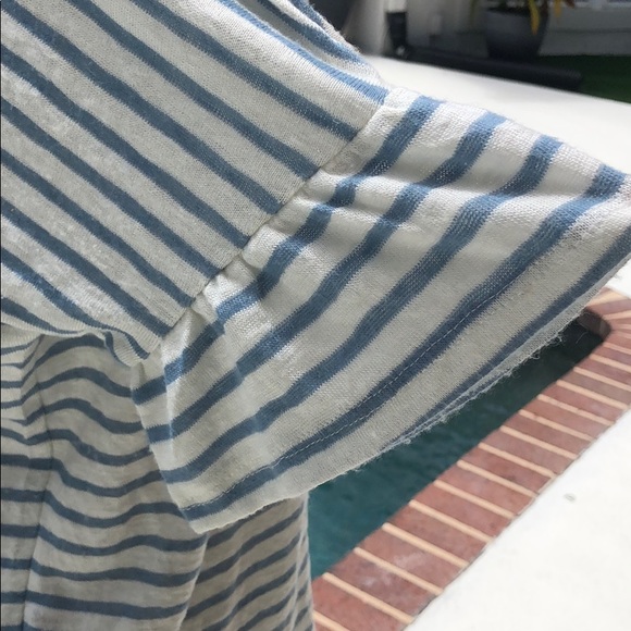 Verve ami v neck, striped, button down, front top - Picture 8 of 10